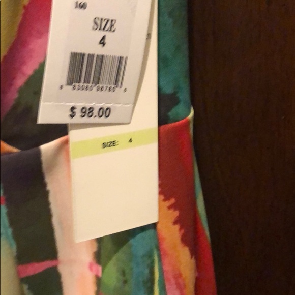 Leslie Faye Multicolored Dress NWT - Picture 2 of 4